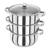 Judge Essentials, 18cm 3 Tier Glass Lid Steamer Set