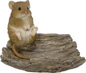 Harvest Mouse on Driftwood - Garden Ornament