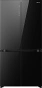 Hisense 4-Door Fridge Freezer 91.1cm Black Glass Ice &amp; Water | RQ768N4GBE image