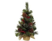 Ipswich Mini Tree Frosted Berries, Pinecones Indoor, D.45 cm x H.75 cm image