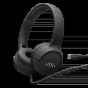 JBL Tune 520C USB-C On-Ear Wired Headphones Mic Black| JBLT530CBLK image