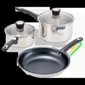 Judge Essential Cookware, 3 Piece Cookware Set, Non Stick