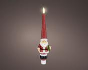 LED Wick Dinner Candle – Santa Design – H.25cm (Warm White) image