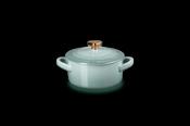 Le Creuset Heart Mini Petite Round Casserole with Heart Knob 250ml - Sea Salt