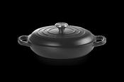 Le Creuset Signature Cast Iron Shallow Casserole 30cm Satin Black image