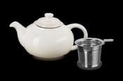 Le Creuset Stoneware Classic Teapot with Infuser Meringue image