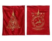 Luxury Velvet Christmas Gift Bag – Red &amp; Gold Foil (2 Assorted Designs, 80cm) image