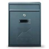 Manor Grey Steel Post Box image