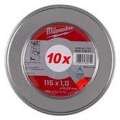Milwaukee Thin Metal 115mm Cutting Discs PRO+ - 10pc
