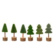 Mini Tree 6 asst Indoor, Green Frosted D.5 cm x H.13 cm image