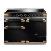 Rangemaster Elise 110cm Induction Black Edition Antique Brass Trim image