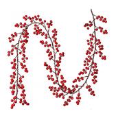 Red Berry Christmas Garland 6Ft/180cm image