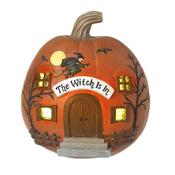 The Witch Is In Light Up Pumpkin