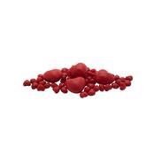 160g 2 Asstd Coral Pink Plastic Hearts  In Jar