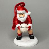 Santa with Gaelic Football Tree Trim 11cm image