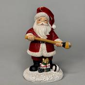 Santa with Hurling Stick Tree Trim 15cm image