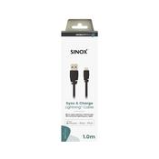 Sinox Pro Lightning Cable MFI 1M Black