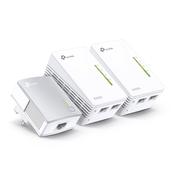 TP-Link AV600 Powerline Wi-Fi Extender with 2 LAN Ports | TL-WPA4220 3 Pack Starter Kit