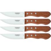 Tramontina Wooden Handle Steak Knives - 4pack 12cm image