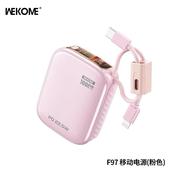 Wekome 10000mAh 22.5W Powerbank Pink image