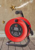 Faithfull Power Plus Open Drum Cable Reel 240V 13A 2-Socket – 20m image