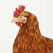 Farm Hen Cream Lunch Napkins