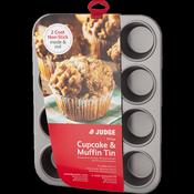 Judge Bakeware 12 Cup Cupcake/Muffin Tin Non-Stick image
