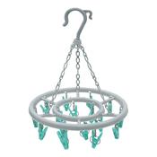 Round Sock Dryer Grey &amp; Aqua
