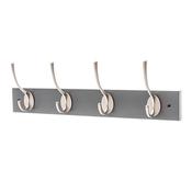 4 Hook Board Grey Satin Nickle Hooks 460 X 80 X 17
