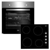 Beko Oven &amp; Ceramic Hob Pack BBSF210SX