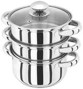 Judge Essentials, 22cm 3 Tier Glass Lid Steamer Set