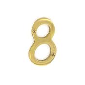 Brass Door Numeral No.8 75mm