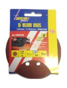 ABC Velcro 5" Sanding Discs Pk 5 Assorted
