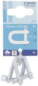 Posamo D Shackle 5mm Zinc Plated Pack2