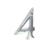 Chrome Door Numeral No.4 75mm