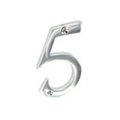 Chrome Door Numeral No.5 75mm