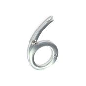 Chrome Door Numeral No.6 75mm