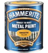 Hammerite Smooth Black Metal Paint 1L image