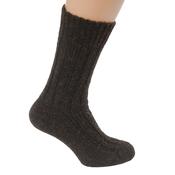 Natural Dark Brown Wool Socks image