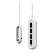 Smart Car 4 Port USB Charger White image