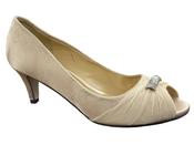 Barino beige satin court heel