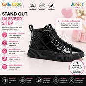 Geox Laquinny black patent boot