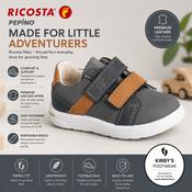 Ricosta Riley asphalt velcro leather