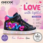 Geox high top lights Skylin love navy pink LIGHTS image