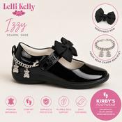 Lelli Kelly Izzy Teddy black patent charm bracelet