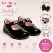 Lelli Kelly Melody 2 black patent butterfly image