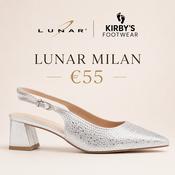 Lunar Milan slingback - silver