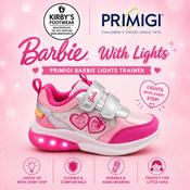 Primigi Barbie trainer lights white pink