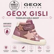 Geox Gisli pink velcro boot