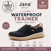Jana 23762- navy waterproof trainer